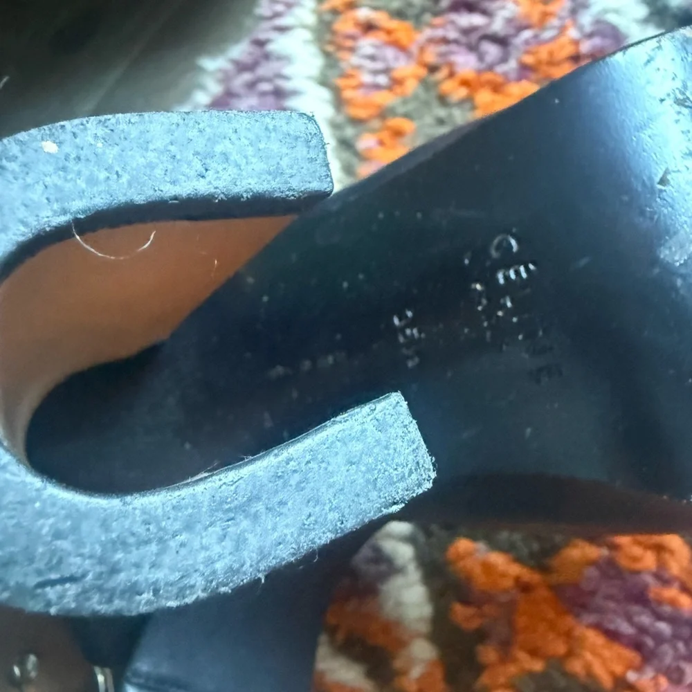 Céline Phoebe Philo Black Open-Toe Ankle Strap Wedge Sandals - 35.5 (5.5)